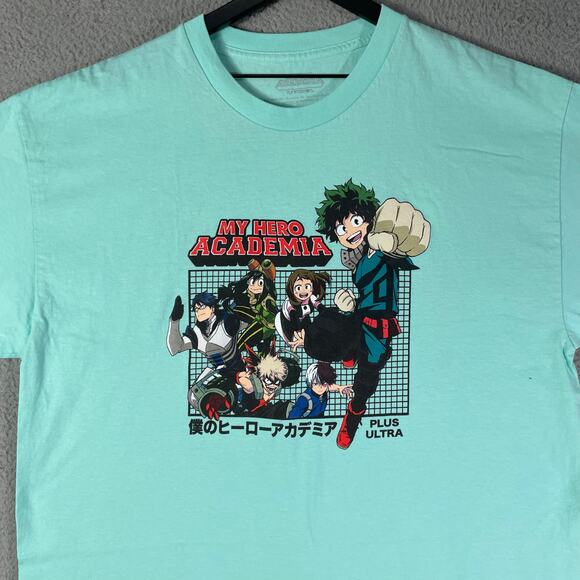 My Hero Academia T-Shirt XXL Mint Green‎ Anime Graphic Tee Funimation Mens Shirt - Picture 6 of 6